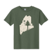 Youth Maine State Flag T-Shirt SHOP ROGUE WEAR T-shirt Y-XL-Military-Green