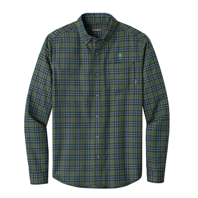 Men's Eddie Bauer Soft Olive Flannel Shirt