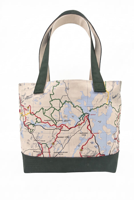Maine Snowmobile Trail Medium Tote Bag ROGUE LIFE Co. Bags