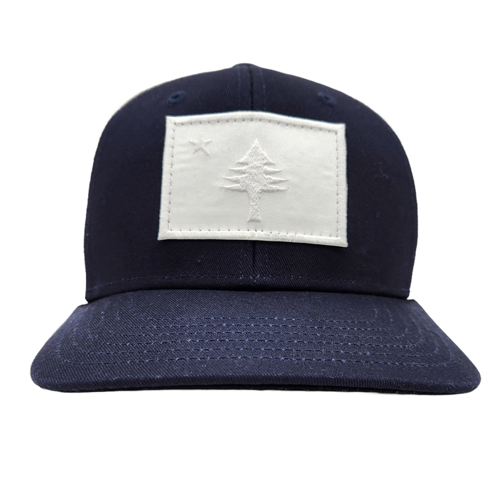 ME Flag White Patch Trucker Hat