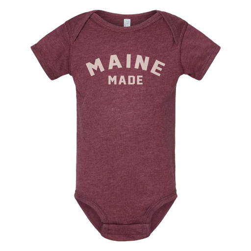 Infant Maine Made Onesie SHOP ROGUE WEAR baby 12-Mos-Vintage-Burgundy