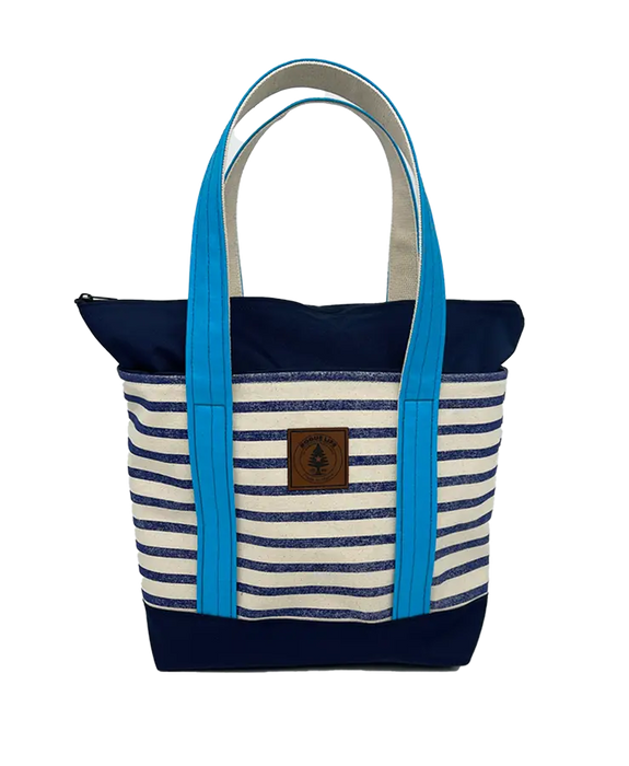 Rogue's Striped Medium Tote Bag SHOP ROGUE WEAR Bags Navy-Navy-Turquoise