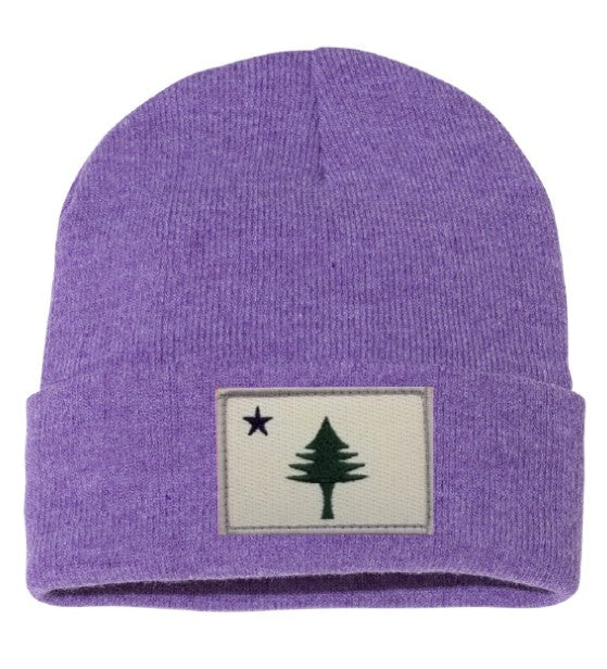 Maine Flag Unlined Heathered Purple Beanie ROGUE LIFE Co. Beanies