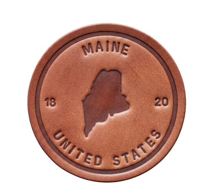 Leather Coasters ROGUE LIFE MAINE