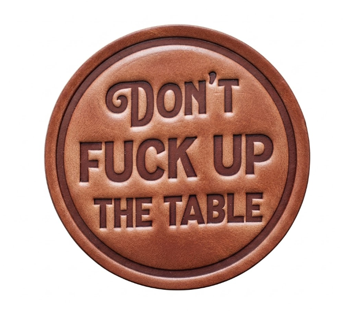 Leather Coasters ROGUE LIFE MAINE