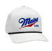Performance 5-Panel Cap with visor cord in white color and MAINE LiFE Embroidered lettering