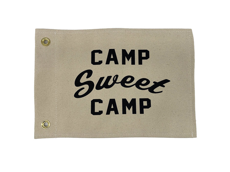 Camp Sweet Camp Canvas Flag