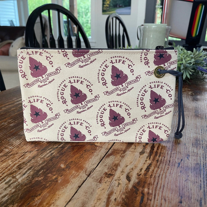 Vintage Heritage Tree Zipper Pouch Wristlet