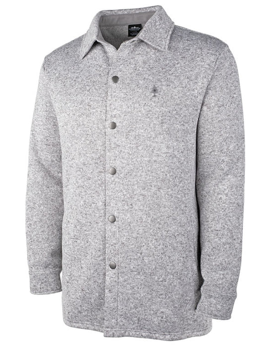 Heathered Fleece Snap Jacket