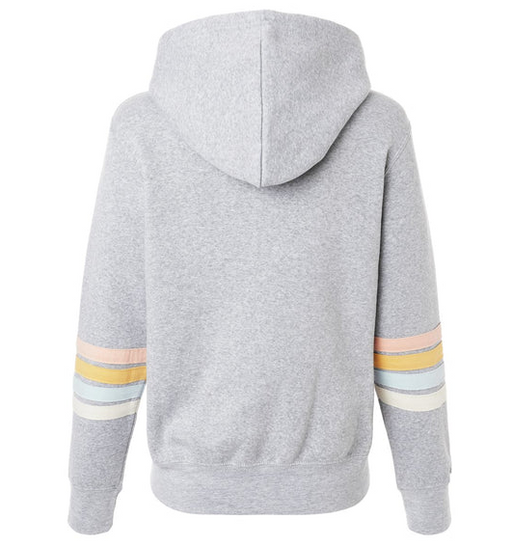 Women's Quad Stripe Full-Zip Hoodie - Soft Grey SHOP ROGUE WEAR Crewneck