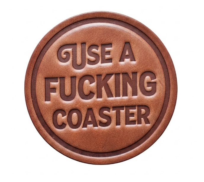 Leather Coasters ROGUE LIFE MAINE