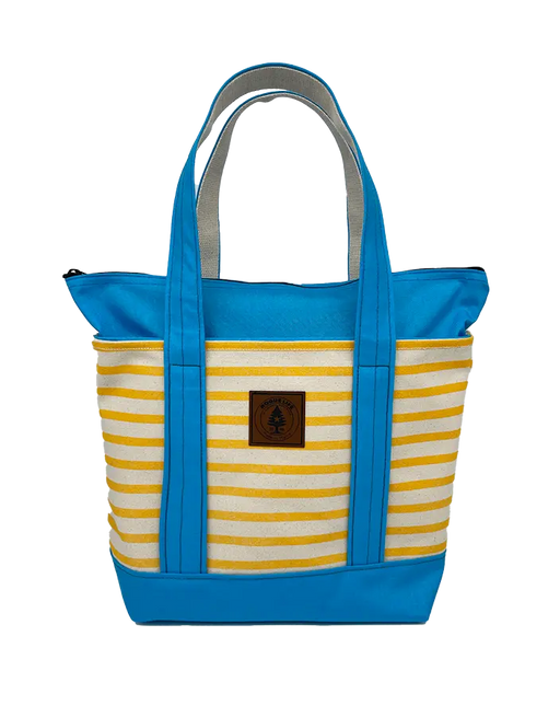 Rogue's Striped Medium Tote Bag SHOP ROGUE WEAR Bags Yellow-Turquoise