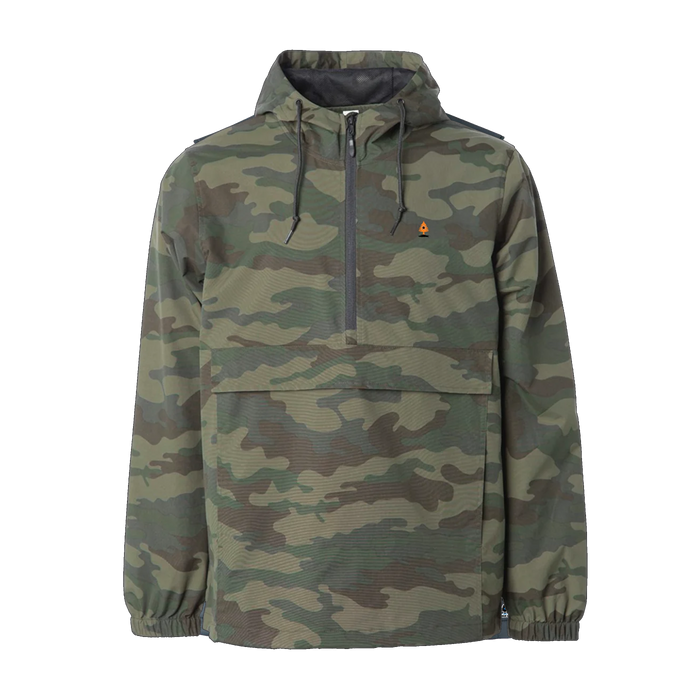 Camo Nylon Windbreaker Pullover